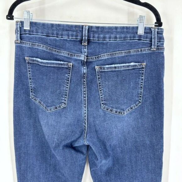 Pistola Women's Raw Hem Cuffed Skinny Ankle Jeans Blue Denim Medium Wash Size 31 - Picture 3 of 10